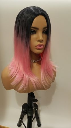 Short Pink Straight Wig