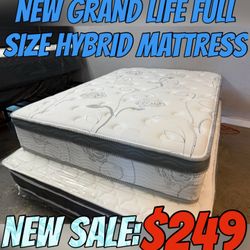 NEW GRAND LIFE FULL SIZE HYBRID MATTRESS 