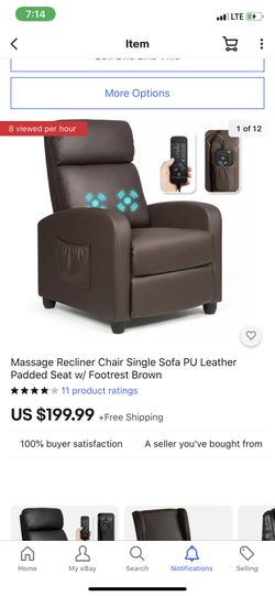 Massage recliner chair single sofa brand new (open box)