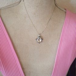 Topaz 925 Sterling Silver Necklace 20"