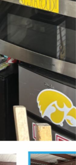 Whirlpool Stainless Steel Microwave And Mini Fridge