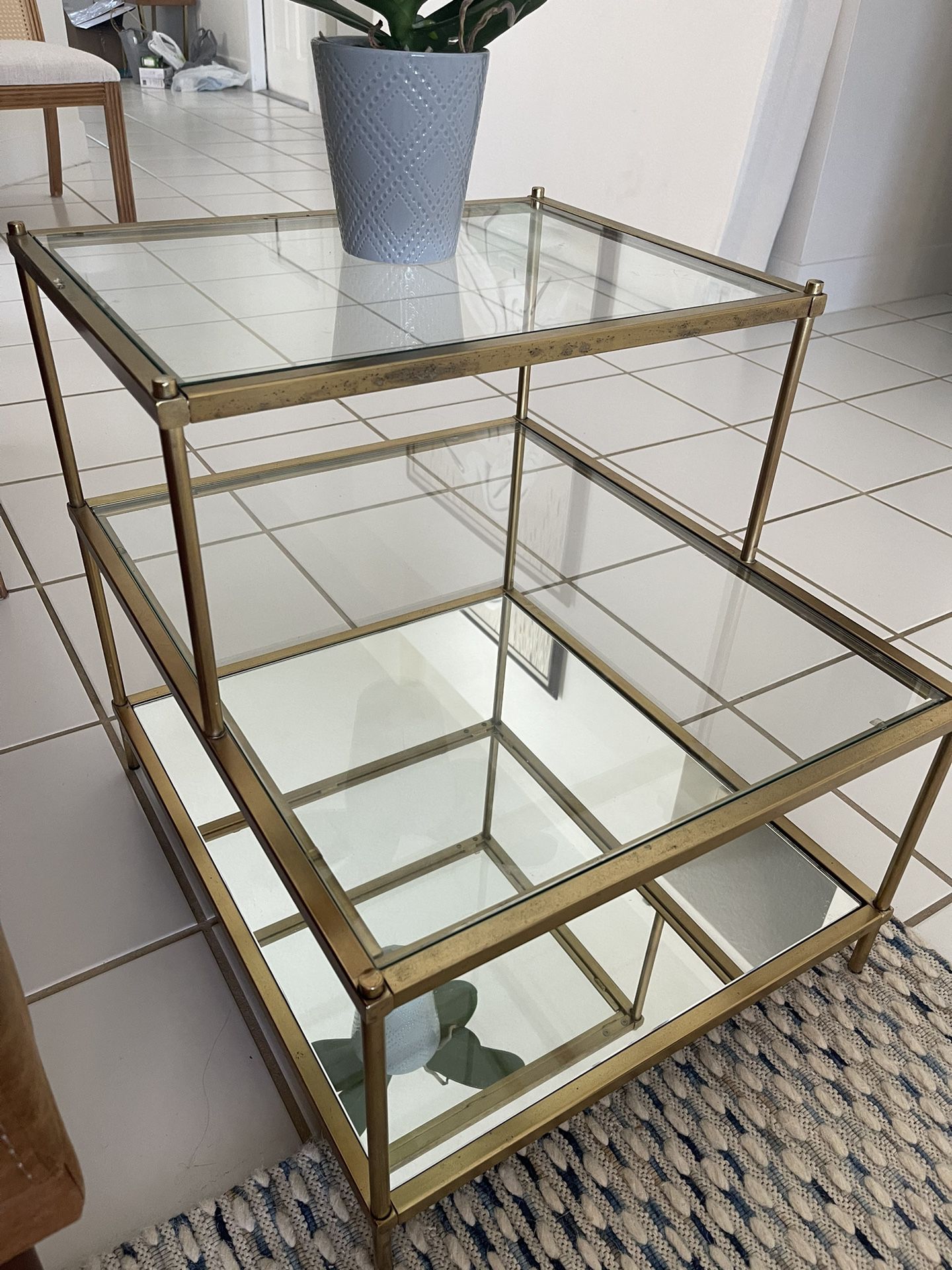 Gold & Glass Coffee Table 