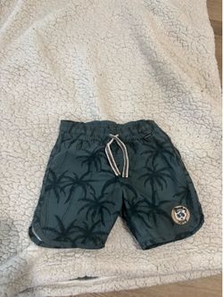 Size 4 Designer Kids Swim Shorts – Munster Kids Teal Palm Trunks