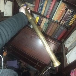 Antique Brass Nautical Spyglass Or Lookingglass
