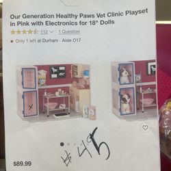 Our Generation Healthy Paws Vet Clinic Playset in Pink with Electronics for 18" Dolls