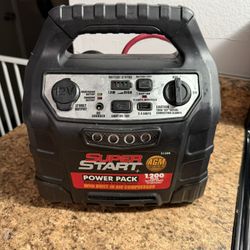Super Start 1200A Jump Starter w/ 120PSI Air Compressor + USB Power 