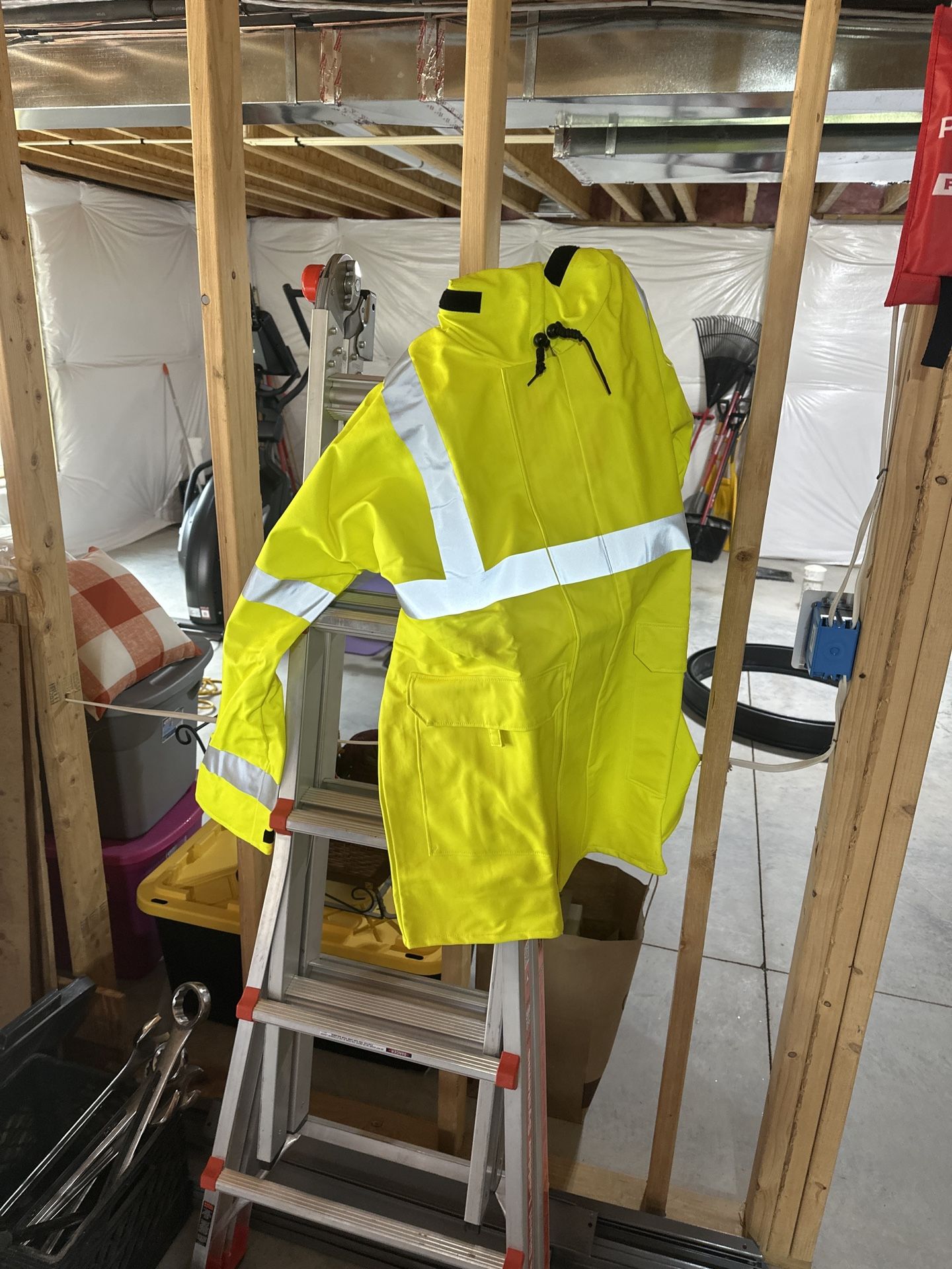 Rain Jacket High-Visibility Safety Jacket