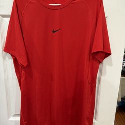Red Nike Pro Shirt