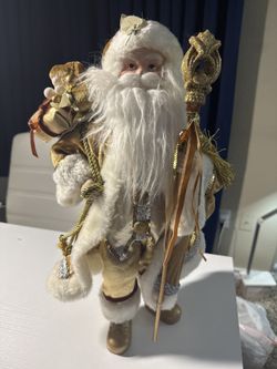 18 Inch Gold Santa Claus figurine