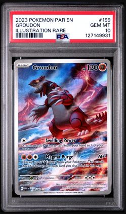 Pokemon Paradox Rift Groudon 199/182 Holo Illustration Rare PSA 10