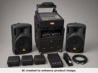 Behringer B215D Pair 2442FX Mixer 3 Shure PGX Lav SKB PA Local Pickup Mesa AZ