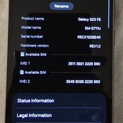Galaxy S23 FE 128 Gb. Unlocket to all Carriers