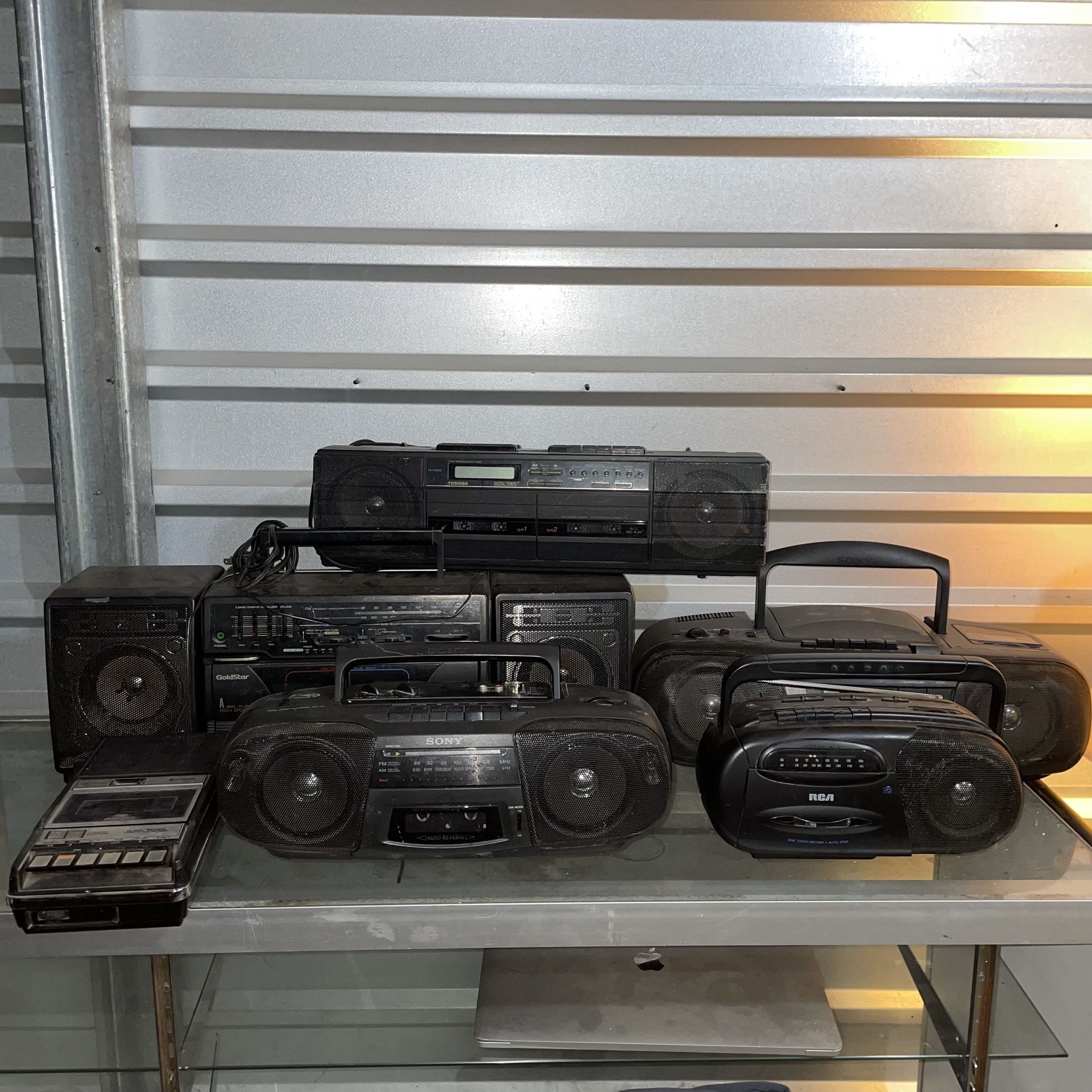 Lot of Vintage Boomboxes Selling All Together