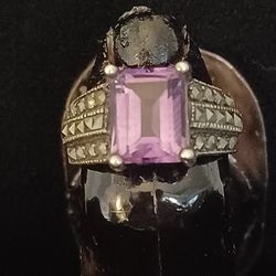 Amethyst Silver Ring