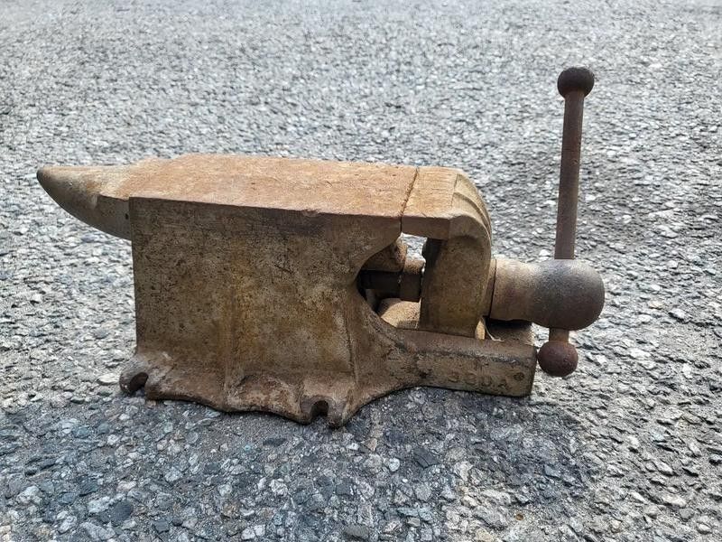 Antique Classic Vintage Bench Vise Anvil Combo Tools Garage Shop Tool