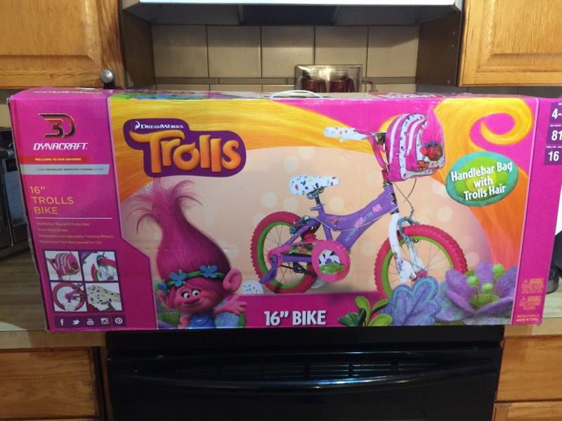 DreamWorks Trolls Bike 16" New In Box