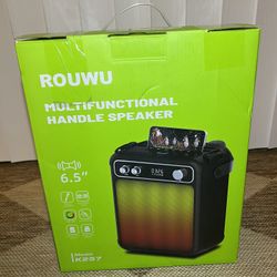 Portable Speaker With 2 Microphones (Karaoke Machine)