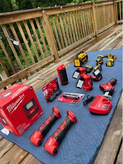Milwaukee and Dewalt tools