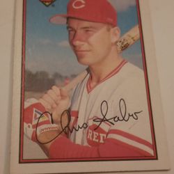 Chris Sabo 1989 Bowman Baseball Trading Card 