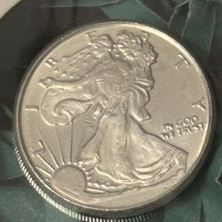 Walking Liberty 1/10th Of An Oz Of .999 Fine Silver 
