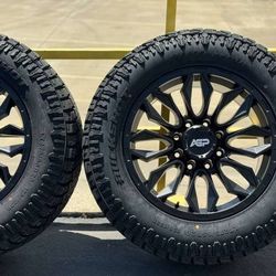 20" Wheels 20x9 8x180 Rims Tires Dodge RAM 2(contact info removed) Chevy Silverado Chevrolet Denali GMC Sierra HD 2500HD 3500HD LT275/65R20 All-Terrai