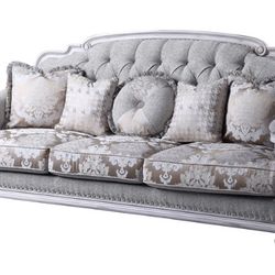Amancio Antique White Living Room Set(Sofa, loveseat, Sectional options