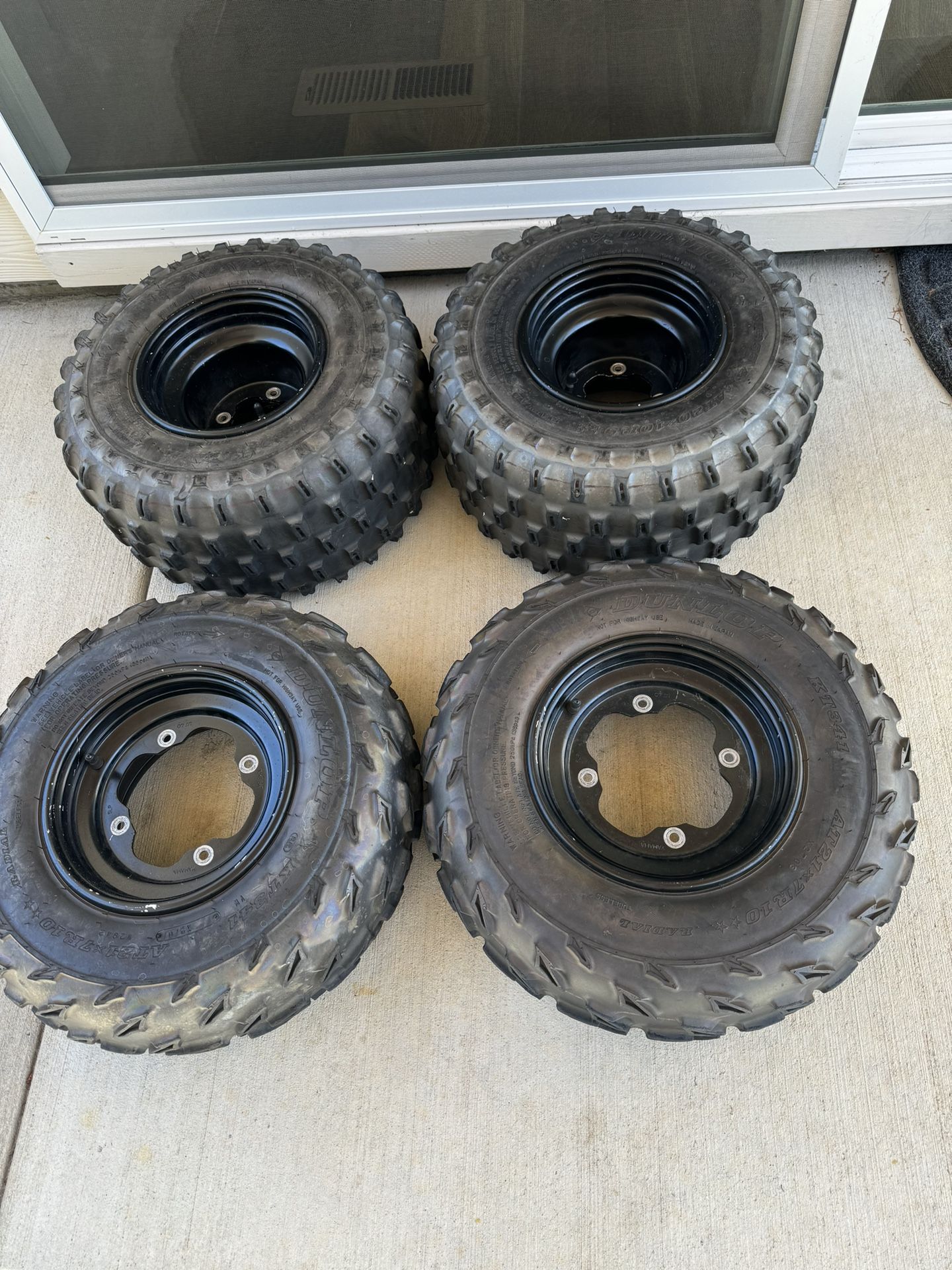 FRONT/REAR WHEELS AND TIRES YAMAHA OEM STOCK YFZ 450 YFZ450R RAPTOR 700 20X10X9 21X7X10 4/115 BOLT PATTERN