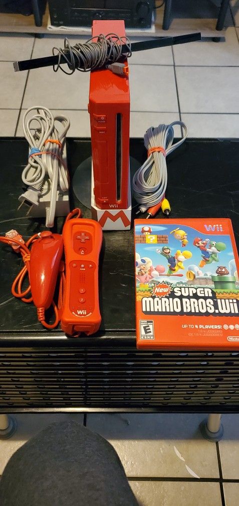 Nintendo Wii Complete With Super Mario Bros Game