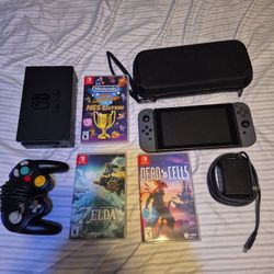 Nintendo Switch W/ 3 Games, Dock, And GameCube Controller.