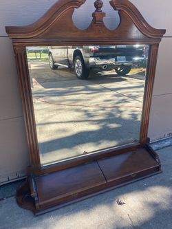 Huge mirror solid wood and storage