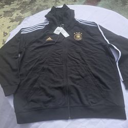 Adidas Deutschen National Soccer Team Full Zip Hoodie-2xl(y)