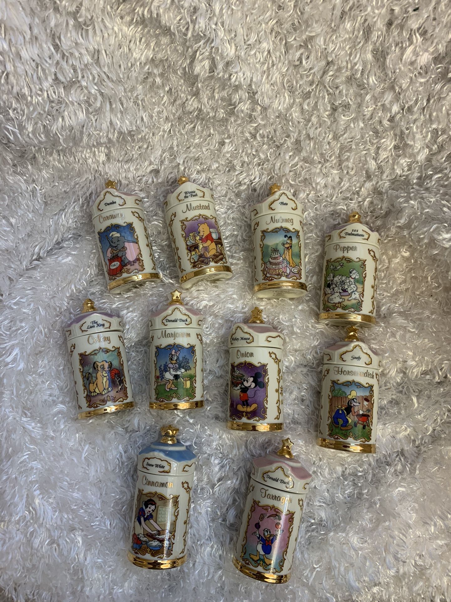 Vintage Lenox Walt Disney Spice Jar Collections