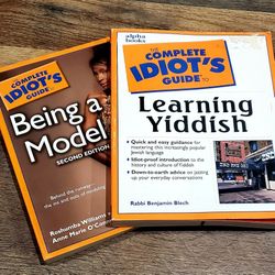 Complete Idiot's Guide "How To Be A Model" & "Learning Yiddish" Thick Paperback Books $3 for Both