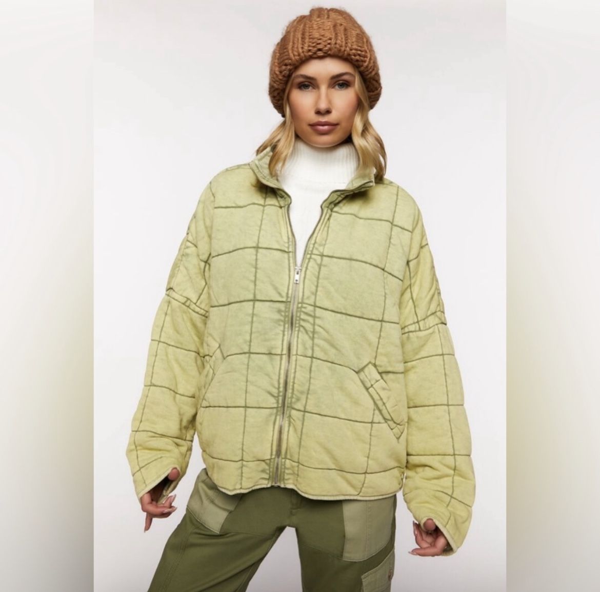 Forever 21 Quilted Zip Up Jacket!