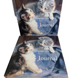 CAT JOURNAL blank page HC BOOK LOT Best Friends Julius Adam print Y2K Vintage