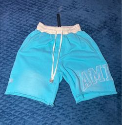 Amiri Sweat Shorts Teal Blue