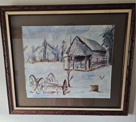 Vintage Art ~ Rustic Cabin In The Mtns