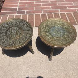 Iranian 1976  Antique Brass Stools - $200 Each Stool 