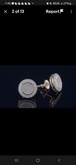 14k Gold Over 925 Silver  ICED OUT MOISSANITE Earrings