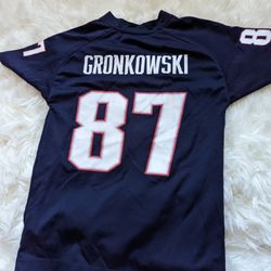 New England Patriots Jersey Size M. Blue. Kids-JW