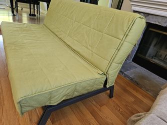 Three-seat sofa-bed - yellow-green - IKEA Karlaby