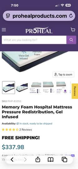 Mattress Proheal, Brand New, Twin
