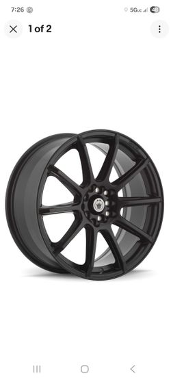 (1) 18x8 +45 Konig Control 5x100,5x114.3 Matte Black Wheel