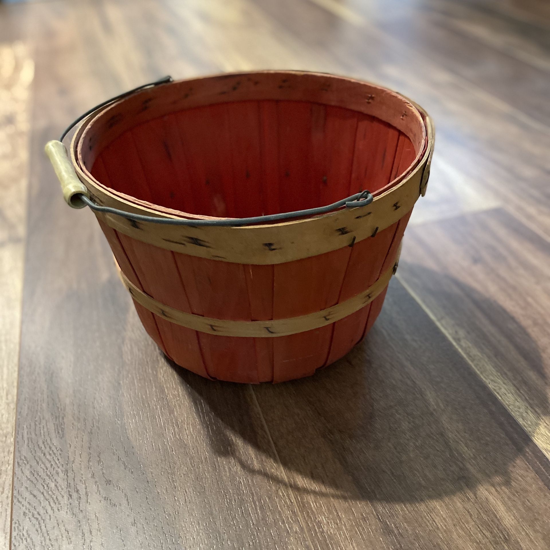 Red Basket with Handle