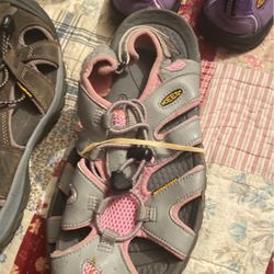 Keen Brown Size 7 30 Dollars  Keen Pink Grey Size6 25 Dollars 