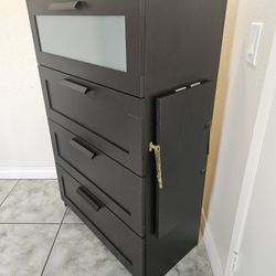 Ikea BRIMNES 4-drawer chest dresser, black
