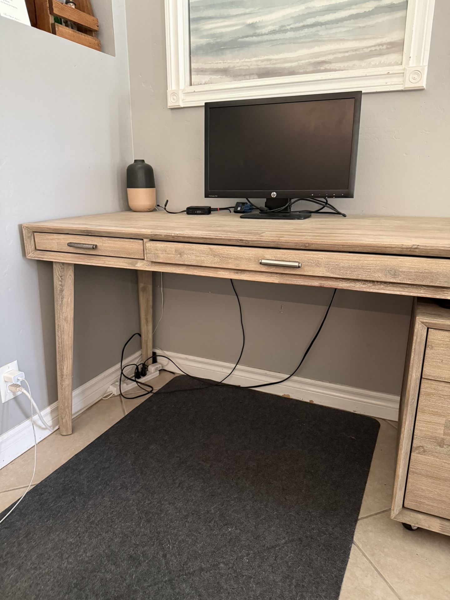 Living Spaces Desk & Cabinet 