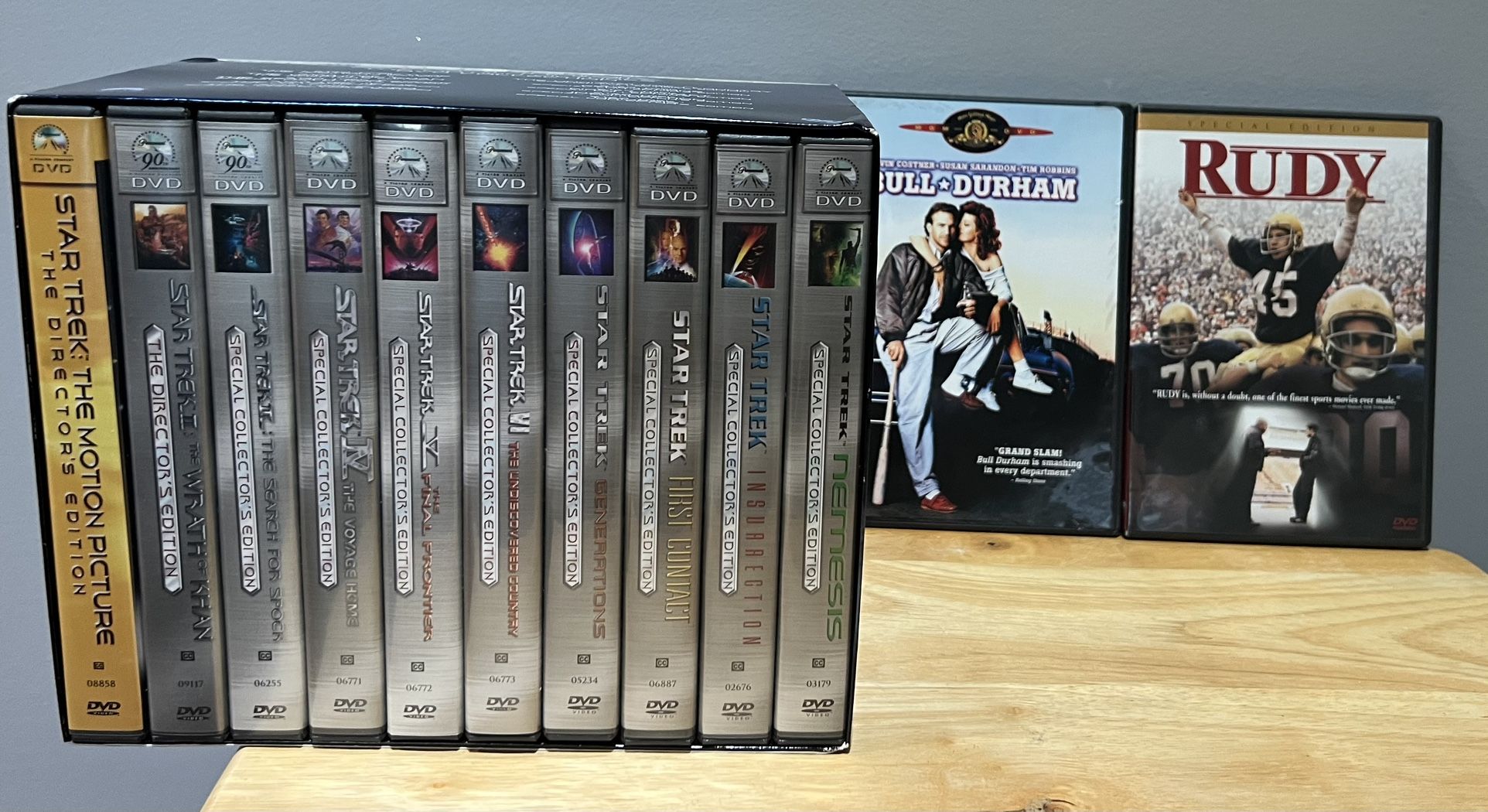 Special Collection’s Edition—Widescreen Star Trek: The Motion Picture DVD Collection-New-$80; Bill Durham DVD-$3; Rudy-$3