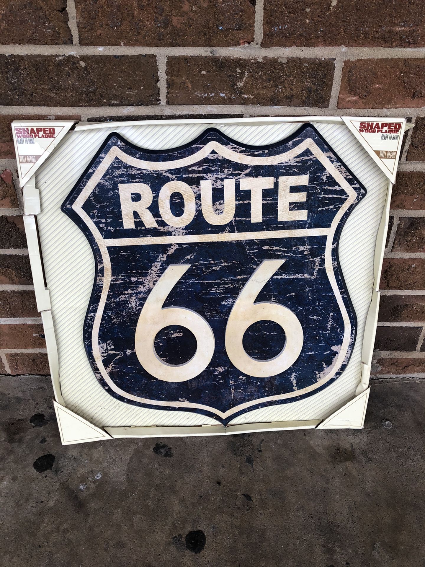 Route 66 wood plaque