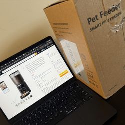 PETOCAT Al Automatic Cat Feeder with 2K HD Dual Cameras,5G&2.4G Wi-Fi 6L Cat Food Dispenser with Cats Recognition& Diet Tracking, Laser Interactive To